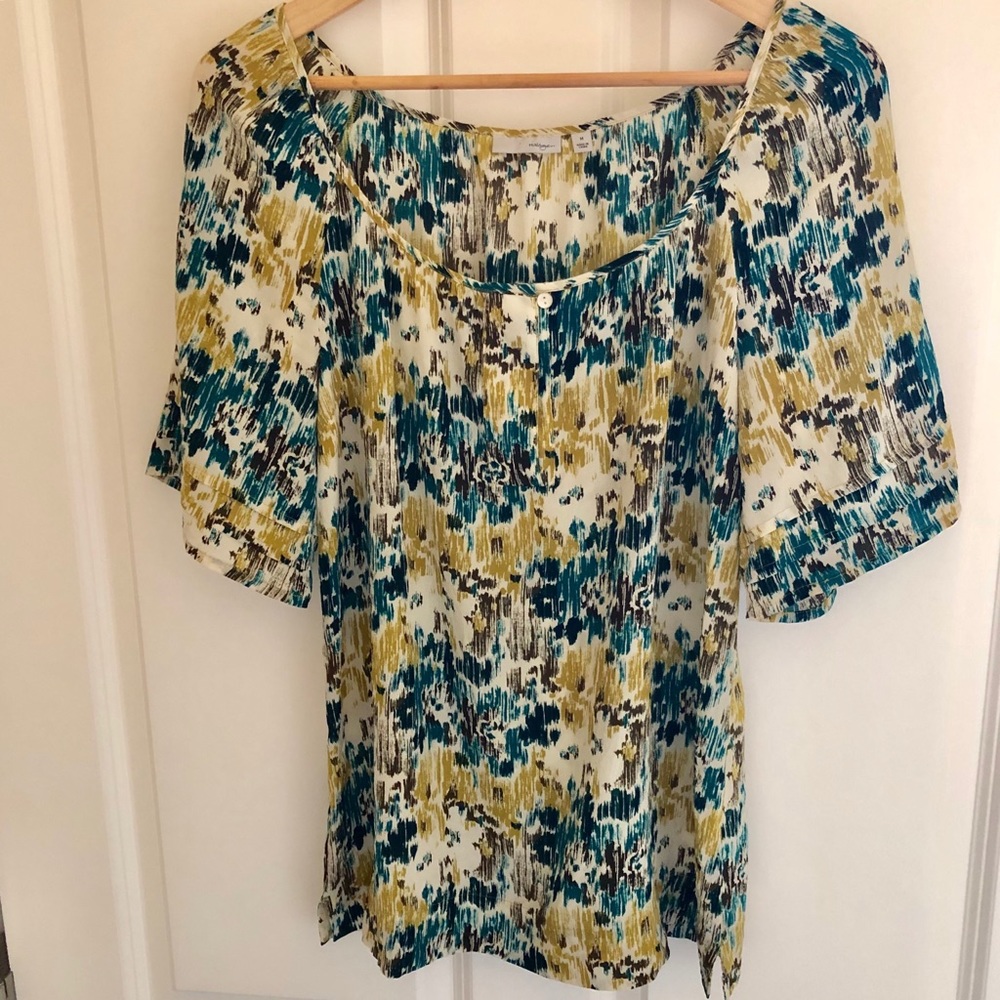 Women’s short sleeve blouse- Halogen- size M
